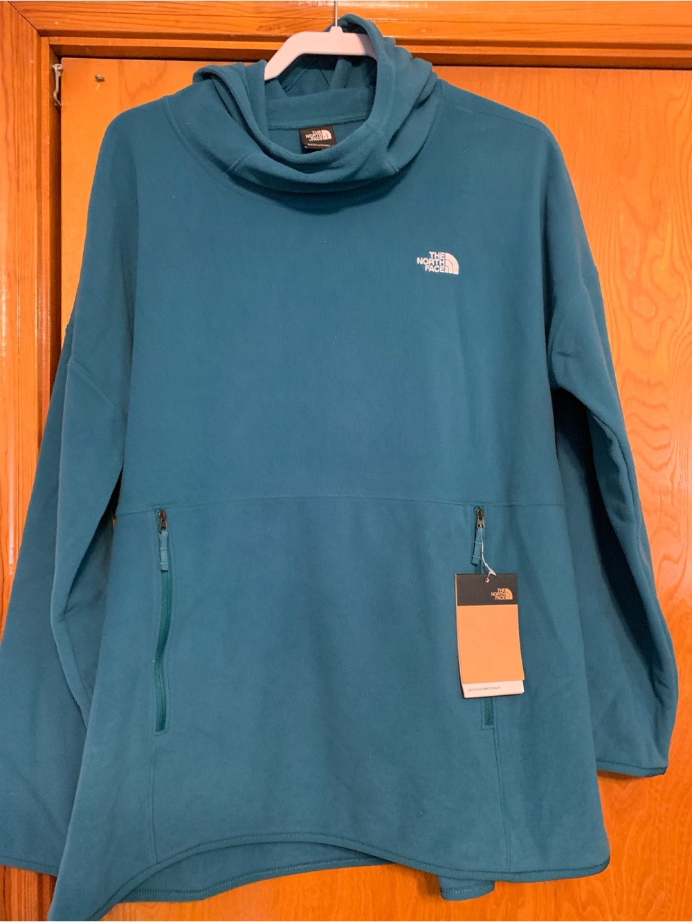 The North Face Teal Pullover Fleece Hoodie womans 2x